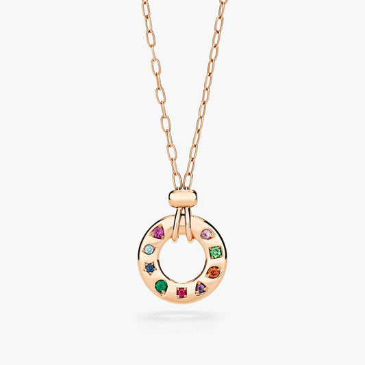 Pomellato Iconica Colored Stone Reversible Necklace With Pendant