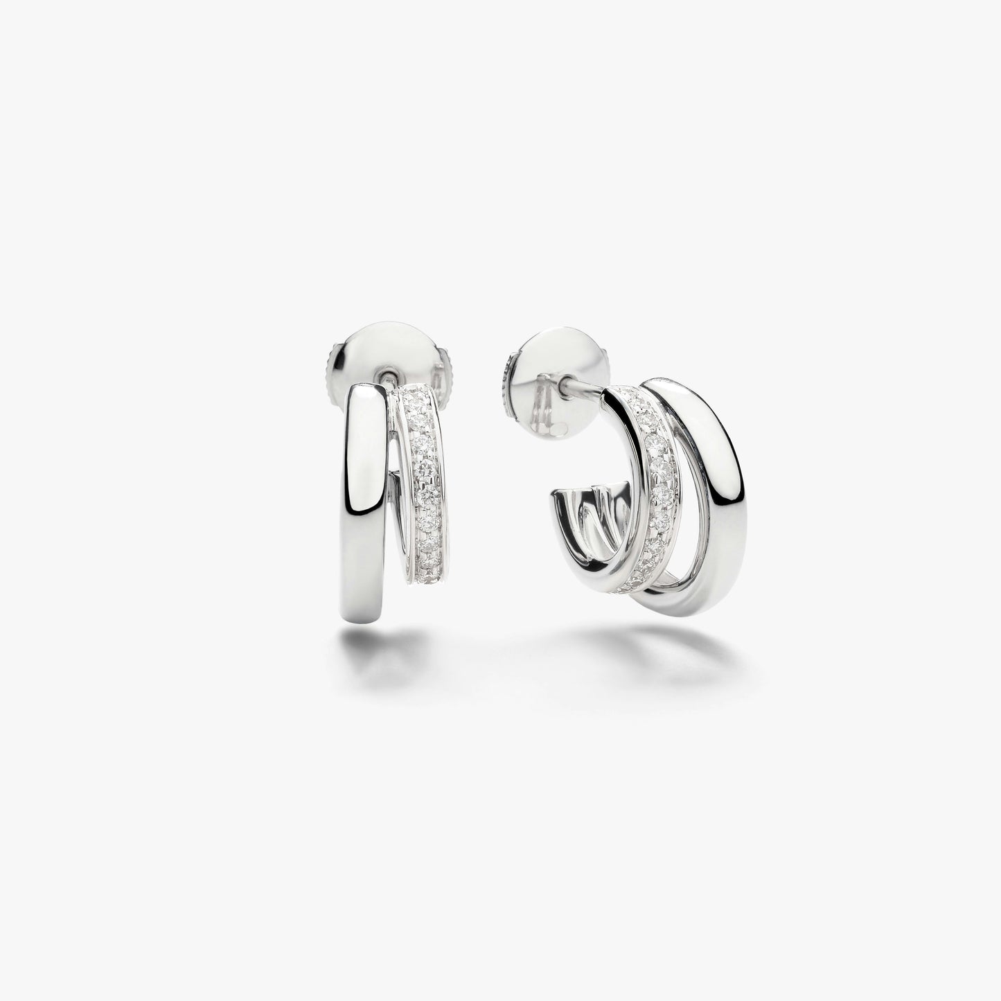 Pomellato Iconica Diamond Double Band Earrings