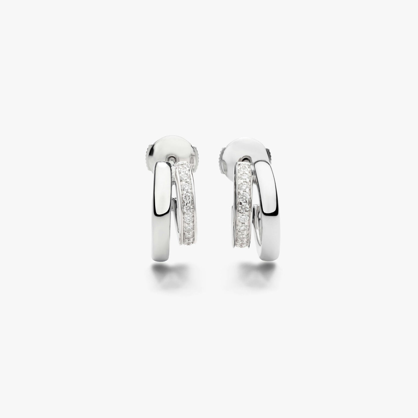 Pomellato Iconica Diamond Double Band Earrings