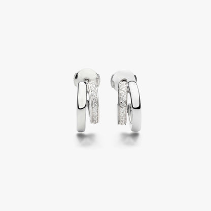 Pomellato Iconica Diamond Double Band Earrings