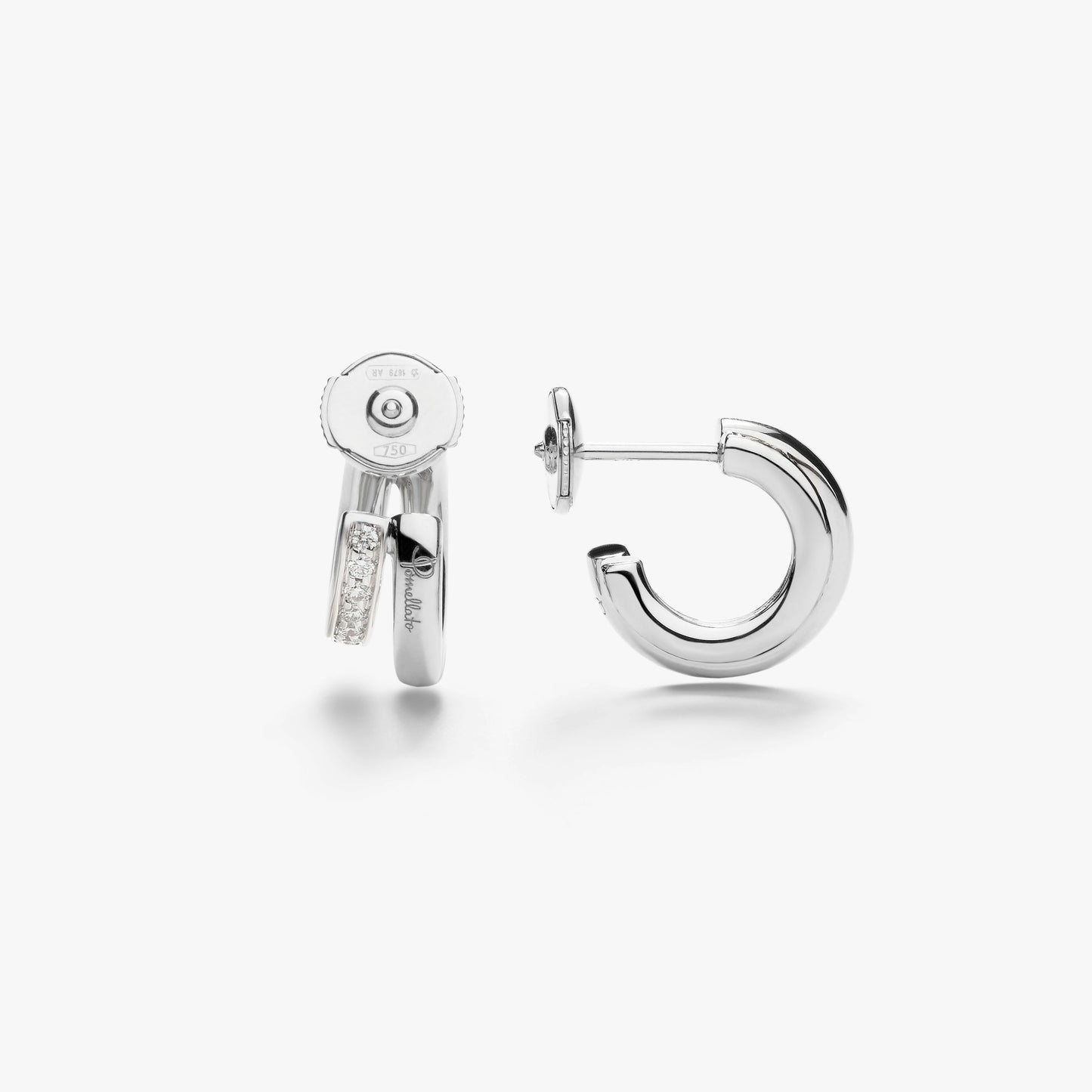 Pomellato Iconica Diamond Double Band Earrings