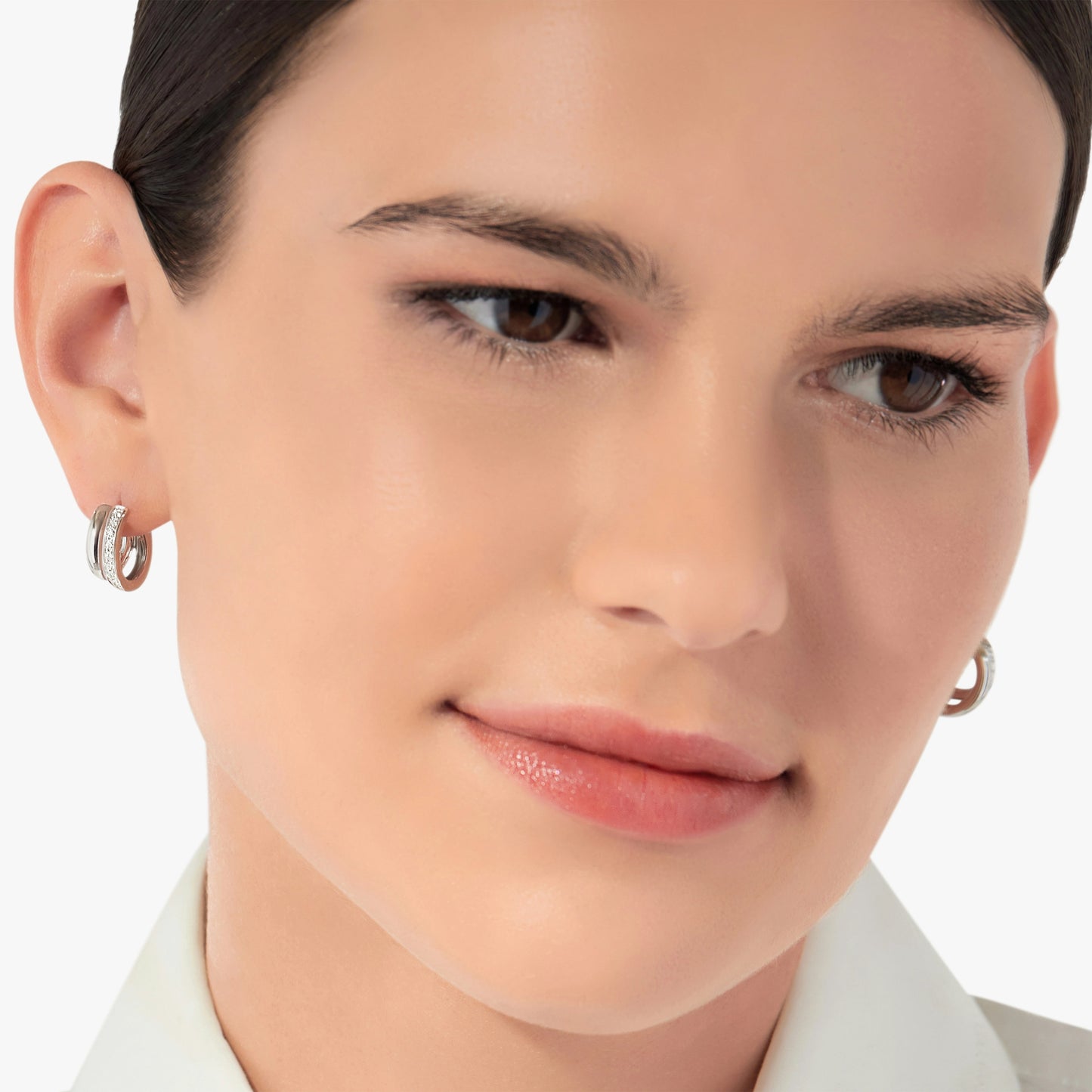 Pomellato Iconica Diamond Double Band Earrings