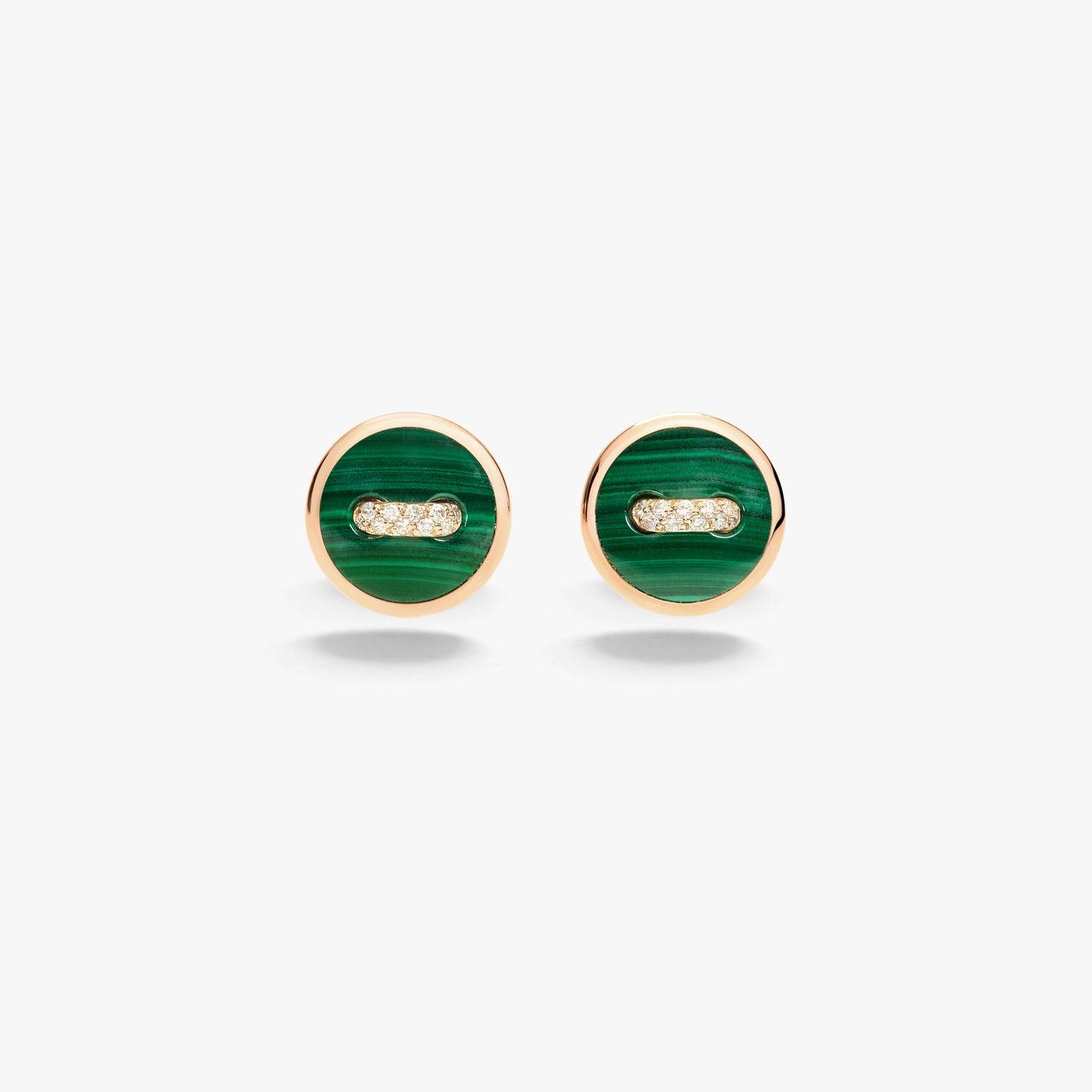 Pomellato Malachites & White Diamonds Pom Pom Dot Earrings