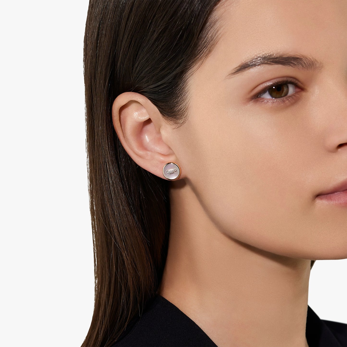 Pomellato Pom Pom Dot Mop And White Diamonds Earrings