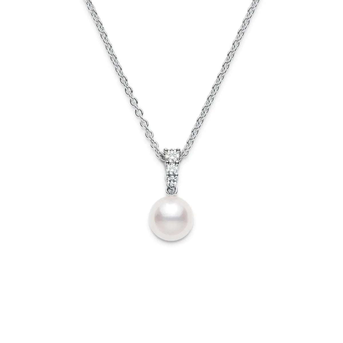 ☆ENGBROX☆ silver925 pearly heart necklace EBNL22046 Devil Horns Heart Pendant Necklace in Polished Sterling