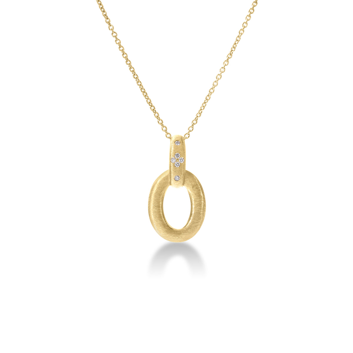 Roberto Coin 18k Duchessa Diamond Accent Satin Doorknocker Pendant Necklace