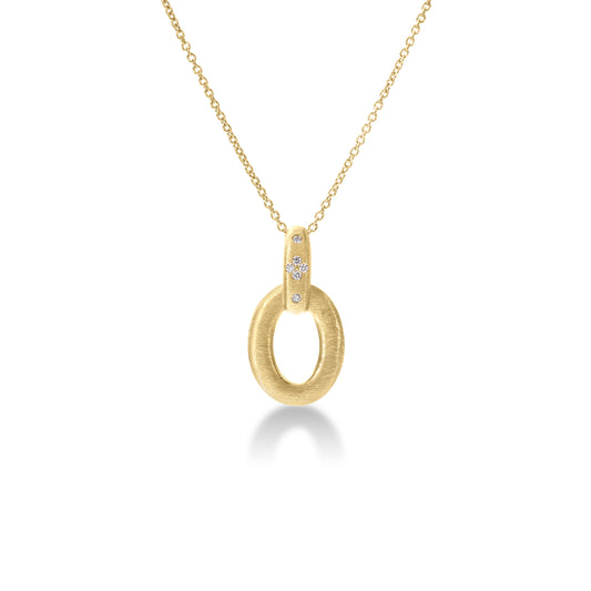 Roberto Coin 18k Duchessa Diamond Accent Satin Doorknocker Pendant Necklace