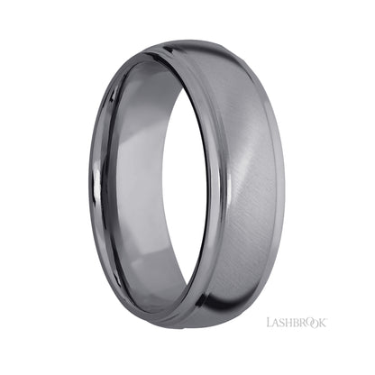 Lashbrook Domed Stepped Down Edges Tantalum Band