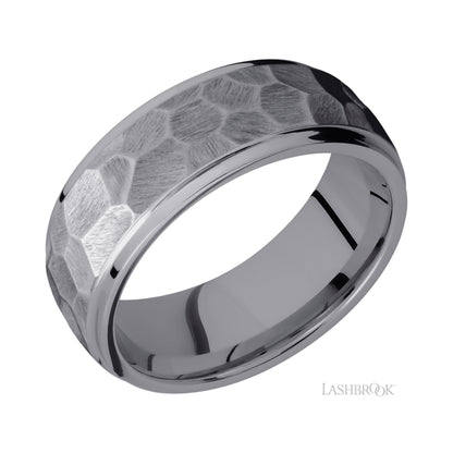 Lashbrook Domed Stepped Down Edges Tantalum Band