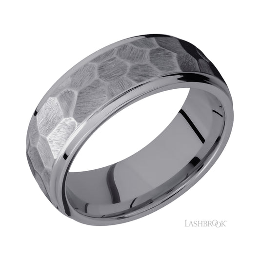 Lashbrook Domed Stepped Down Edges Tantalum Band