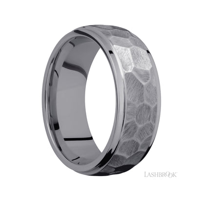 Lashbrook Domed Stepped Down Edges Tantalum Band