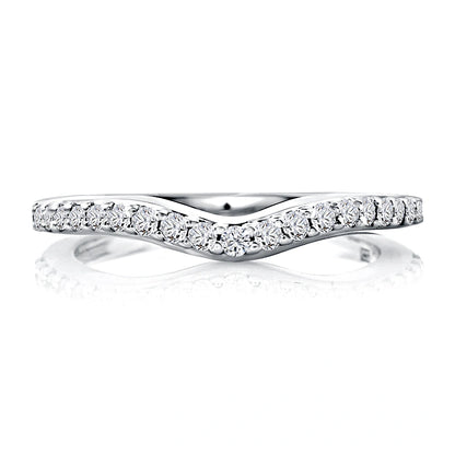 Curved Diamond Wedding Band