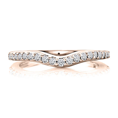 Curved Diamond Wedding Band