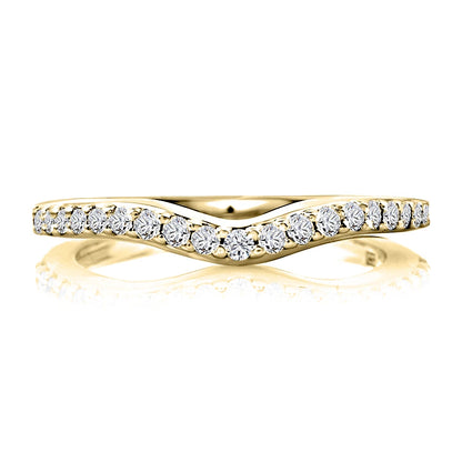 Curved Diamond Wedding Band