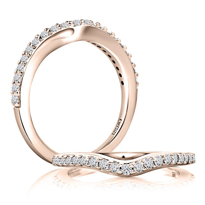 Curved Diamond Wedding Band