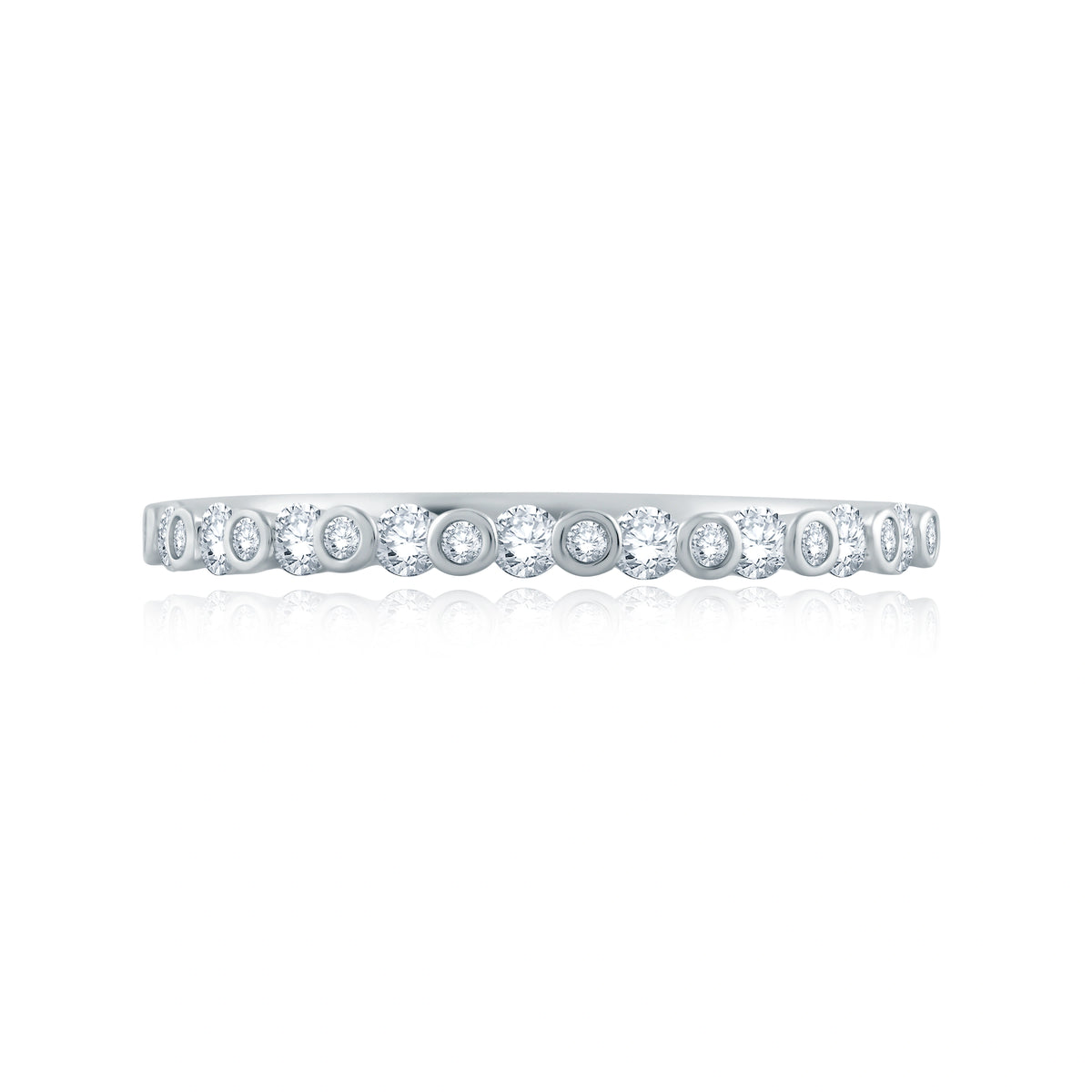 Bezel Set Diamond Wedding Band