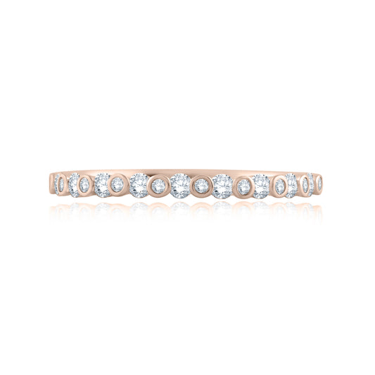 Bezel Set Diamond Wedding Band
