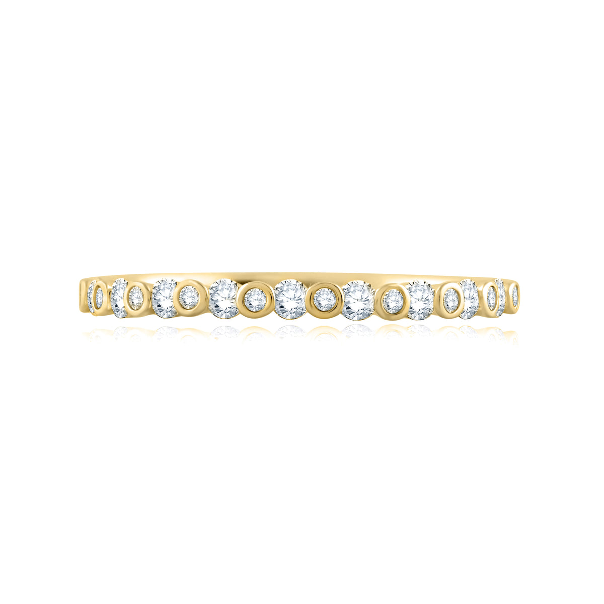 Bezel Set Diamond Wedding Band