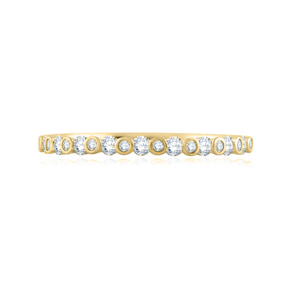 Bezel Set Diamond Wedding Band