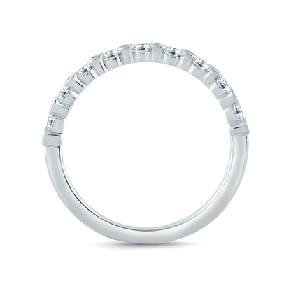 Bezel Set Diamond Wedding Band