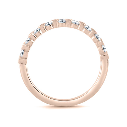 Bezel Set Diamond Wedding Band