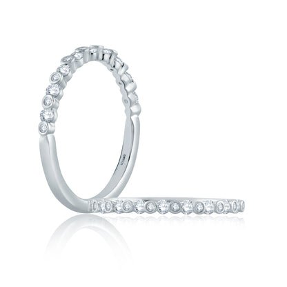Bezel Set Diamond Wedding Band