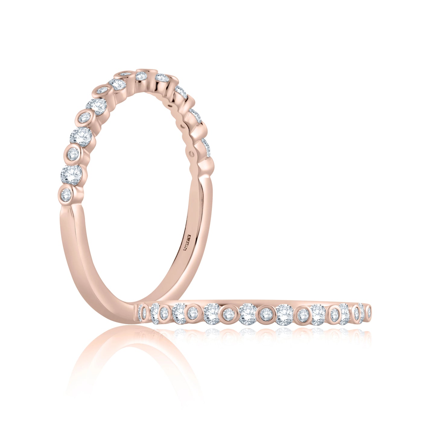Bezel Set Diamond Wedding Band
