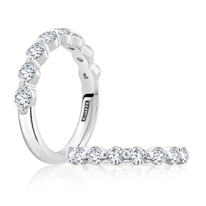 Single Shared Prong Diamond Wedding Band