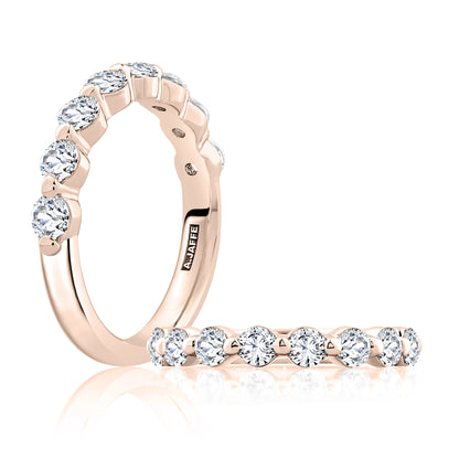 Single Shared Prong Diamond Wedding Band