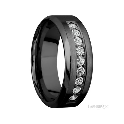 Lashbrook High Bevel/Zirconium Band