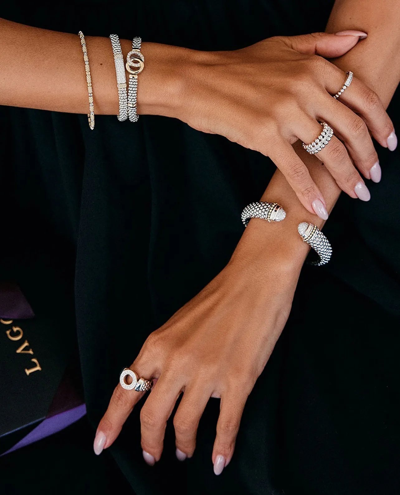 Luxurious Lagos Double X Caviar Diamond Bracelet | 6mm - Fairfield Luxurious Lagos Double X Caviar Diamond Bracelet | 6mm - Fairfield