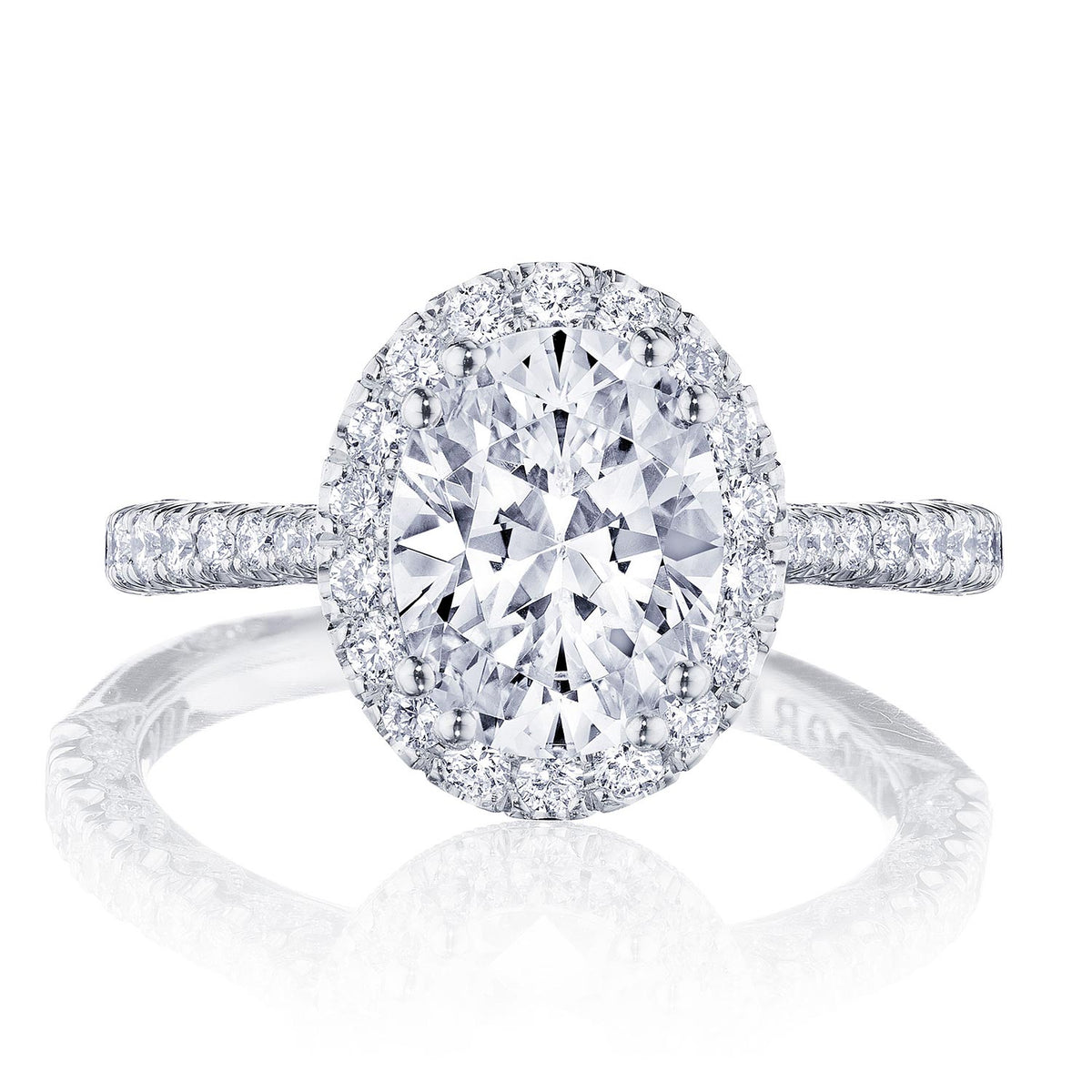 Tacori Platinum Oval Bloom Engagement Ring