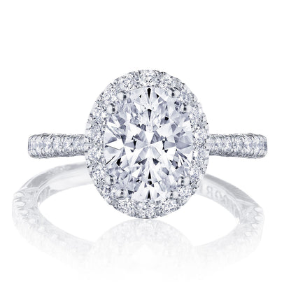 Tacori Platinum Oval Bloom Engagement Ring