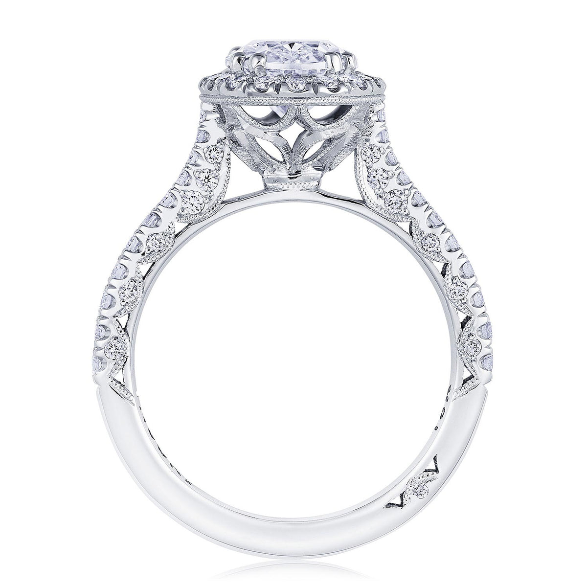 Tacori Platinum Oval Bloom Engagement Ring