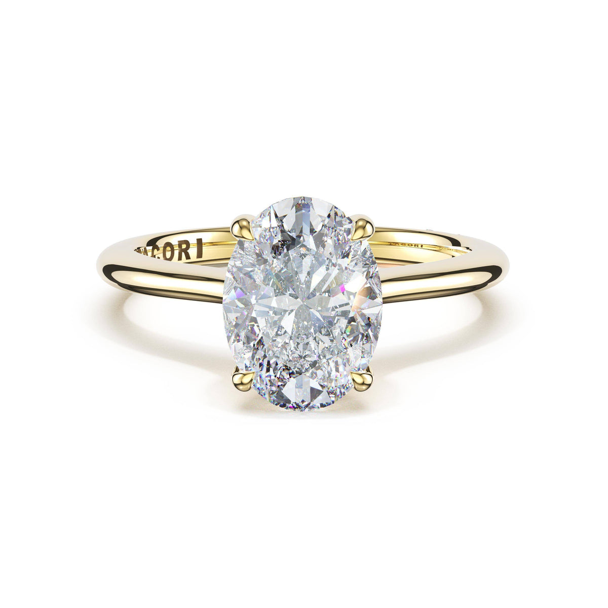 Tacori 18K Yellow Gold & Platinum Oval Solitaire Engagement Ring