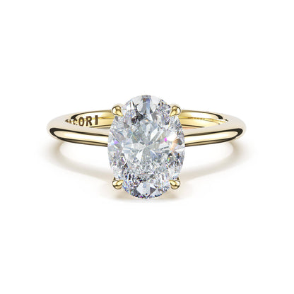 Tacori 18K Yellow Gold & Platinum Oval Solitaire Engagement Ring