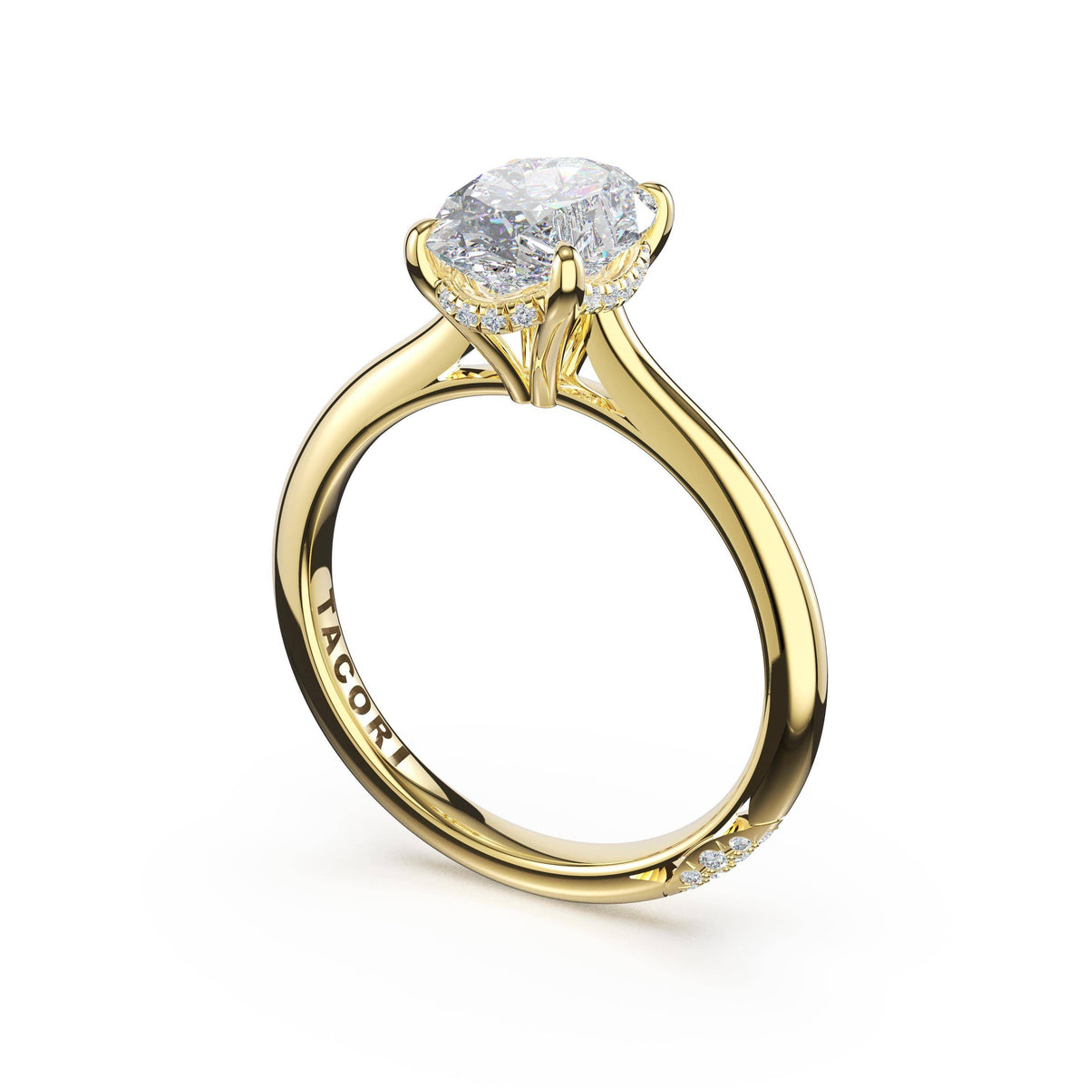 Tacori 18K Yellow Gold & Platinum Oval Solitaire Engagement Ring
