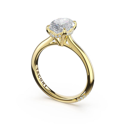 Tacori 18K Yellow Gold & Platinum Oval Solitaire Engagement Ring