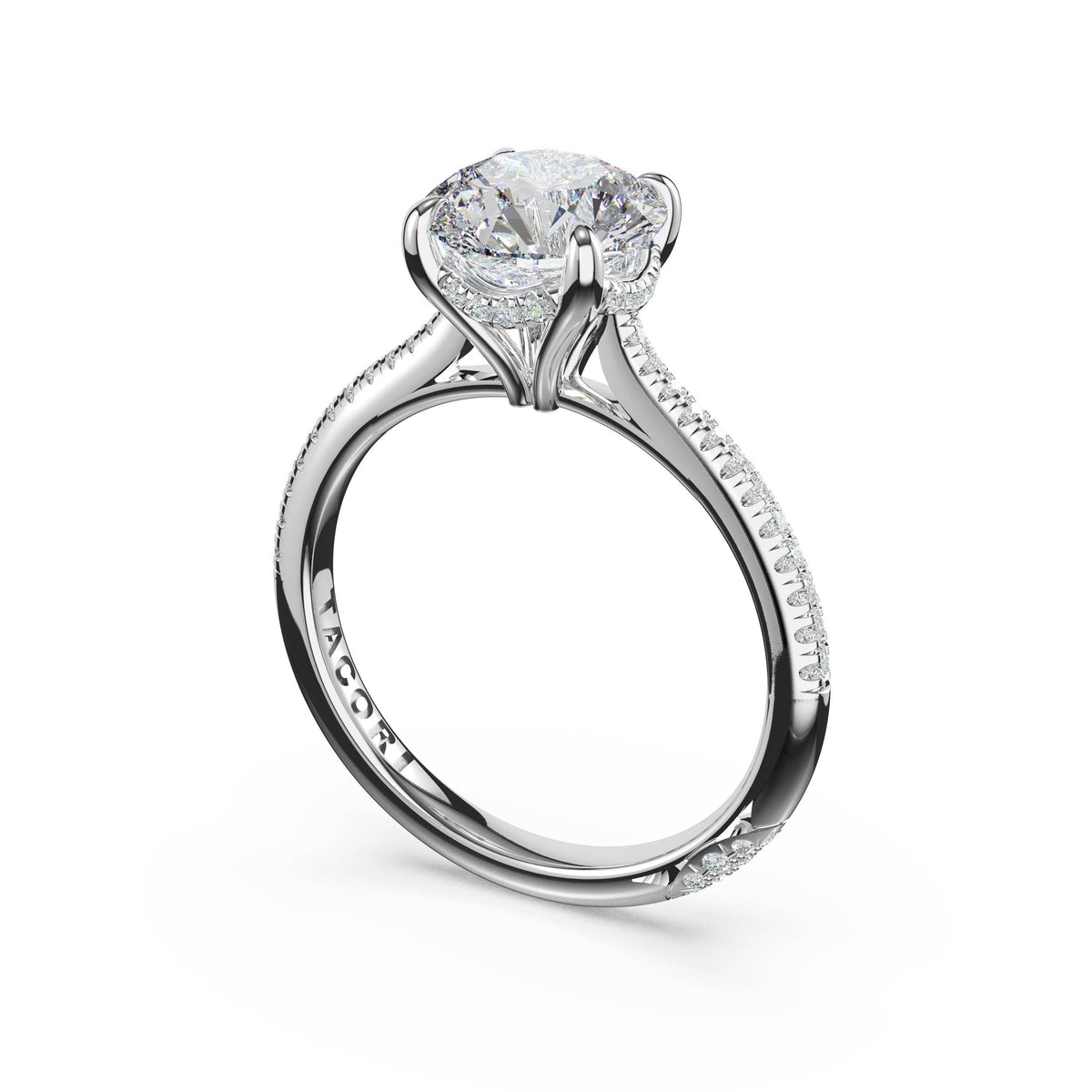 Tacori 18K White Gold Round Solitaire Engagement Ring