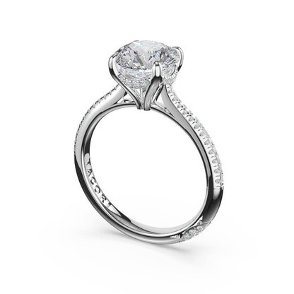 Tacori 18K White Gold Round Solitaire Engagement Ring