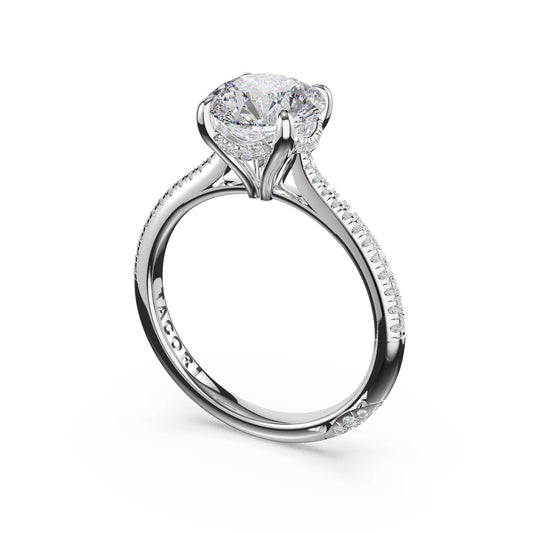 Tacori 18K White Gold Round Solitaire Engagement Ring