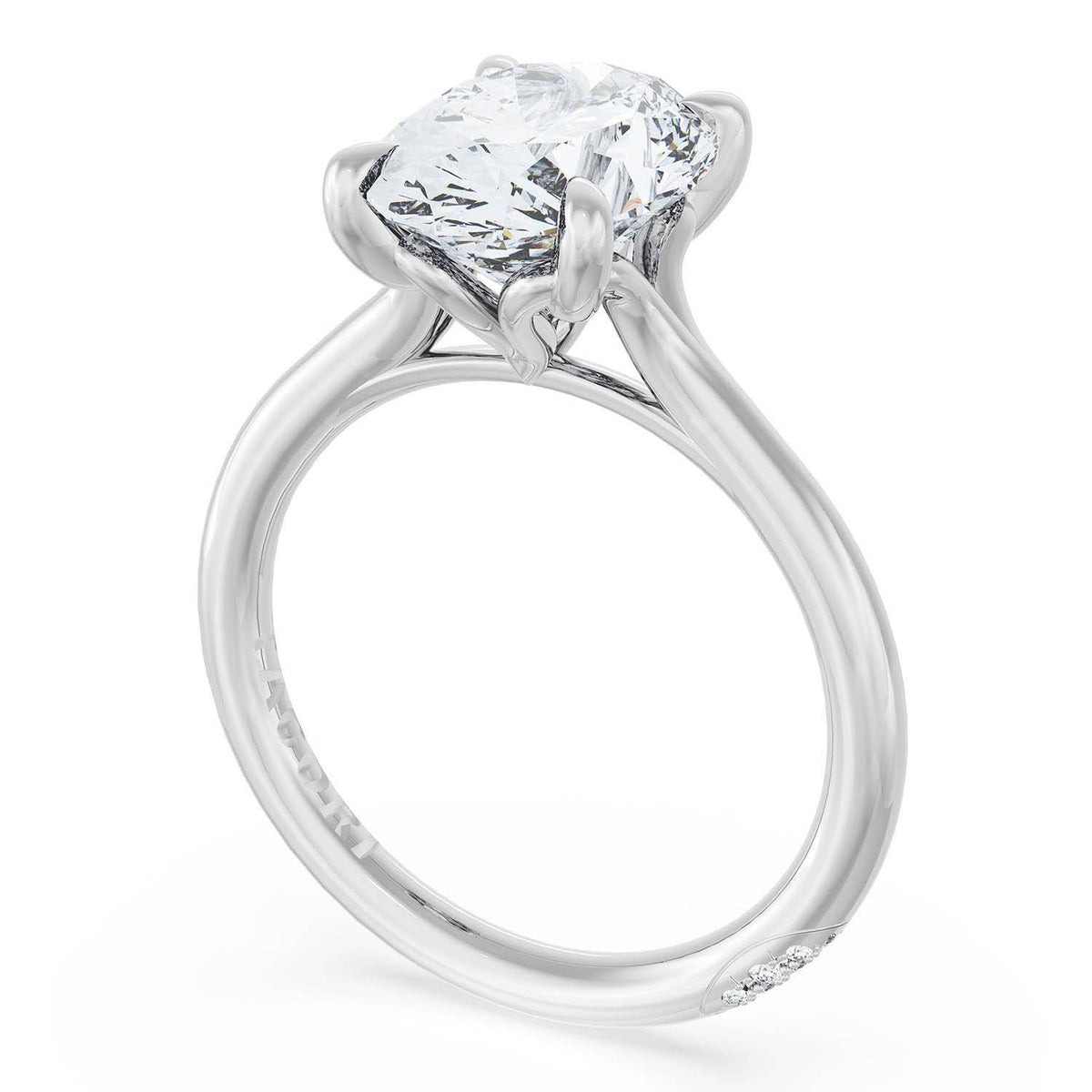 Tacori Platinum Oval Solitaire Engagement Ring