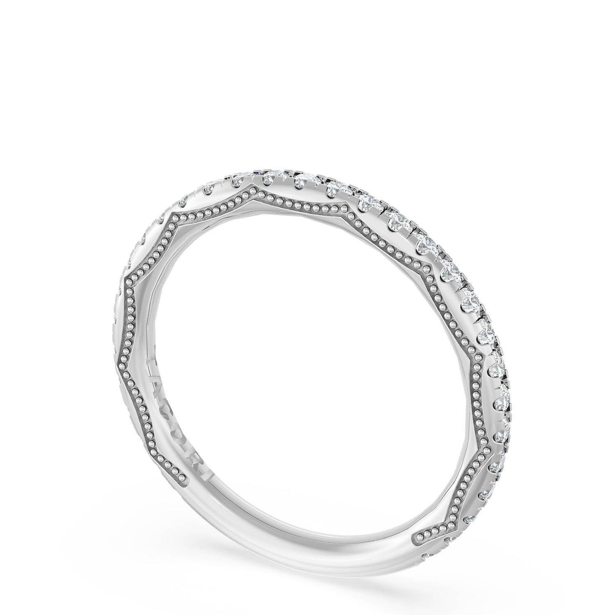 Tacori Platinum French Pavé Diamond Wedding Band, 2.0mm