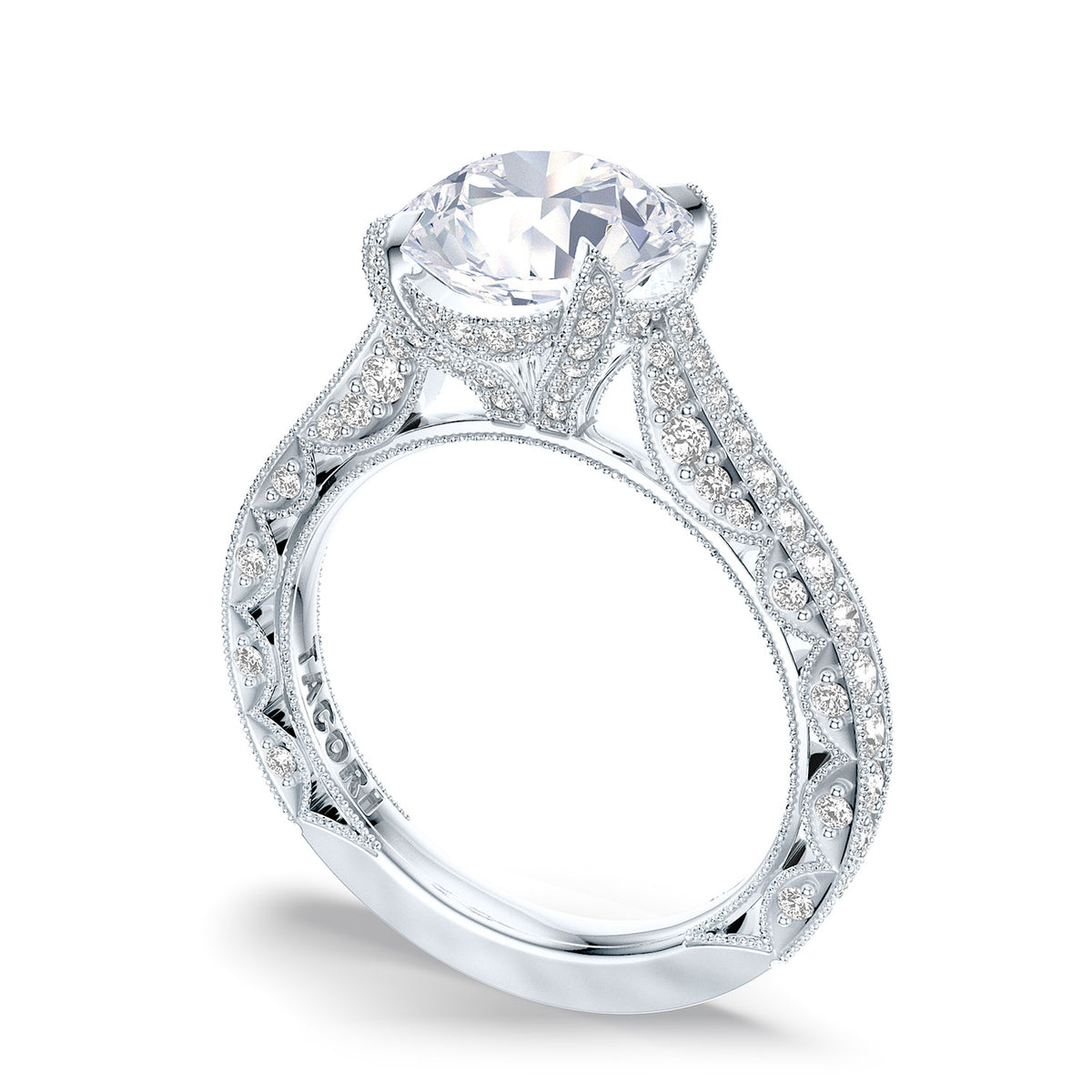 Tacori Platinum Round Solitaire Engagement Ring