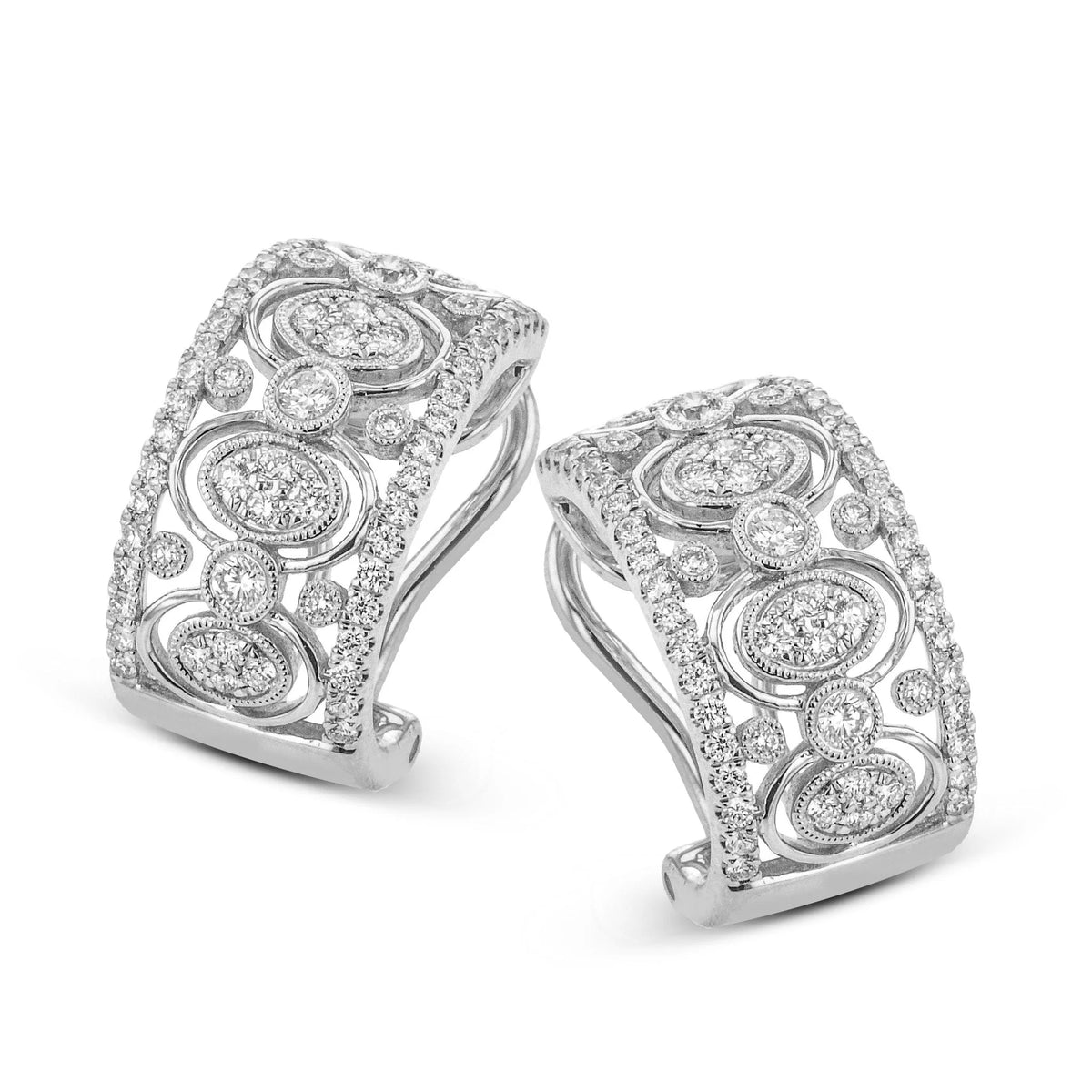 Simon G. Trellis Diamond Lever Back Earrings