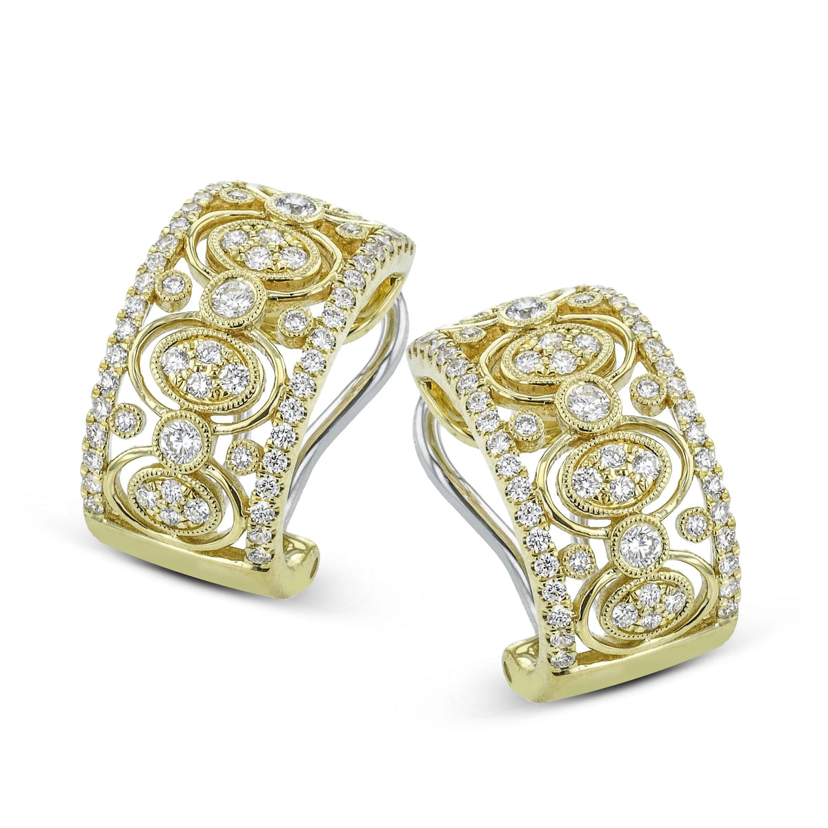 Simon G. Trellis Diamond Lever Back Earrings