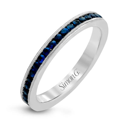 Simon G. Sapphire & Diamond Channel Band Set