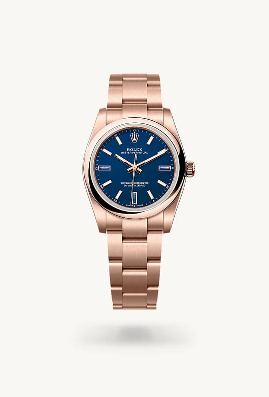 rolex Oyster Perpetual in 18 kt Everose gold, M124205-0002 - Lenox Jewelers