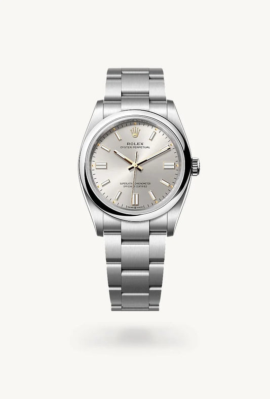 rolex Oyster Perpetual in Oystersteel, M126000-0001 - Lenox Jewelers