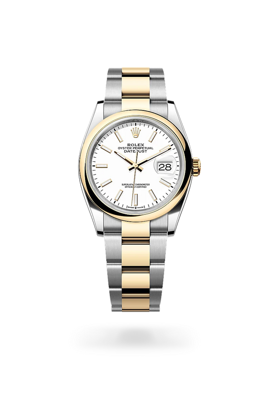 rolex Datejust in Yellow Rolesor - combination of Oystersteel and yellow gold, M126203-0020 - Lenox Jewelers